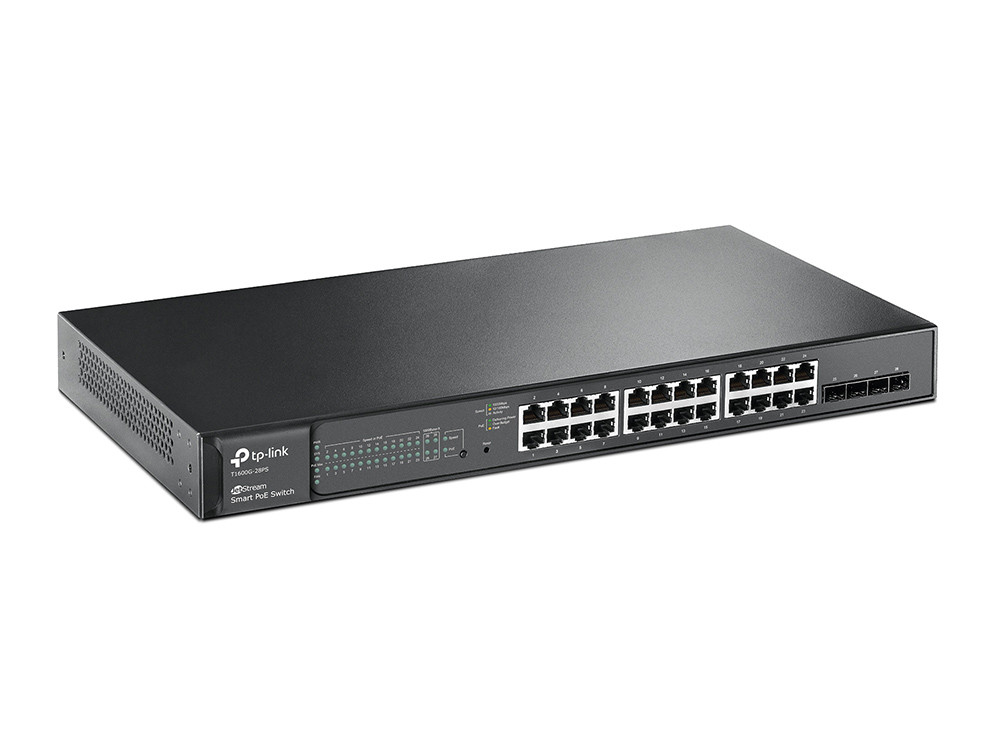 Коммутатор PoE+ Smart GbE 24-портовый Tp-Link T1600G-28PS