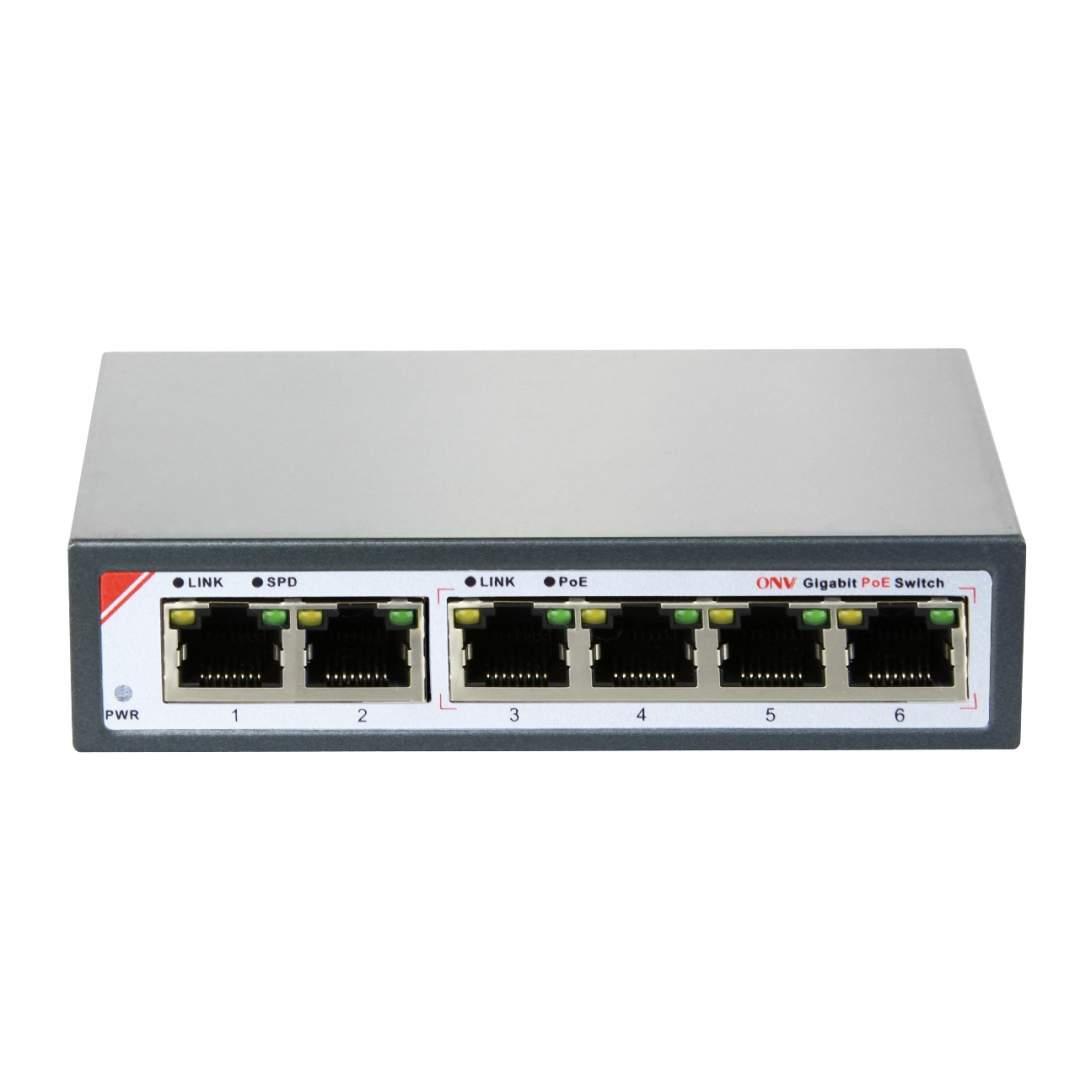 Коммутатор PoE GbE 4-портовый ONV POE33064P