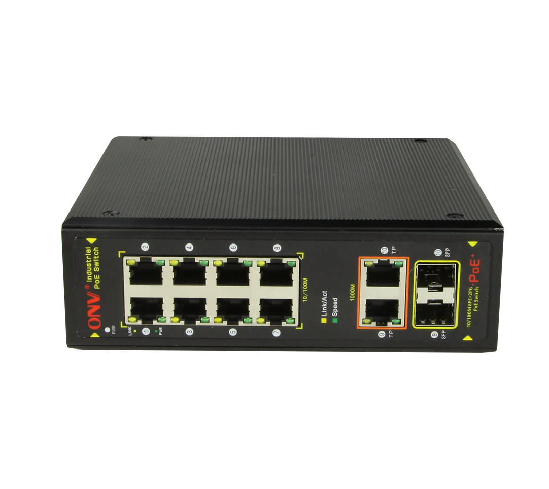 Коммутатор PoE индустриальный 8-портовый ONV IPS31108PFB