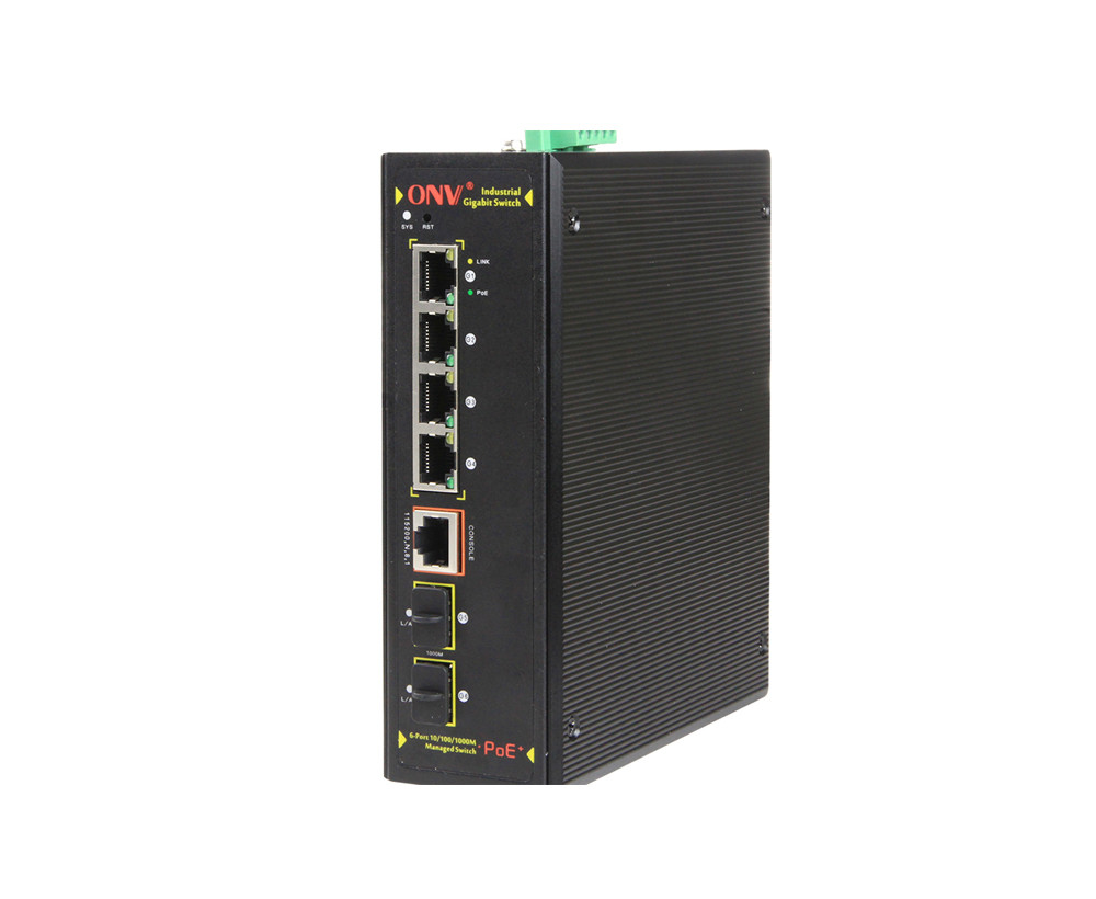 Коммутатор PoE индустриальный управляемый GbE 4-портовый ONV IPS33064PFM