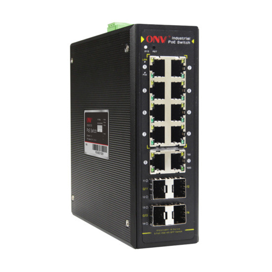 Коммутатор PoE индустриальный управляемый GbE 8-портовый ONV IPS33148PFM