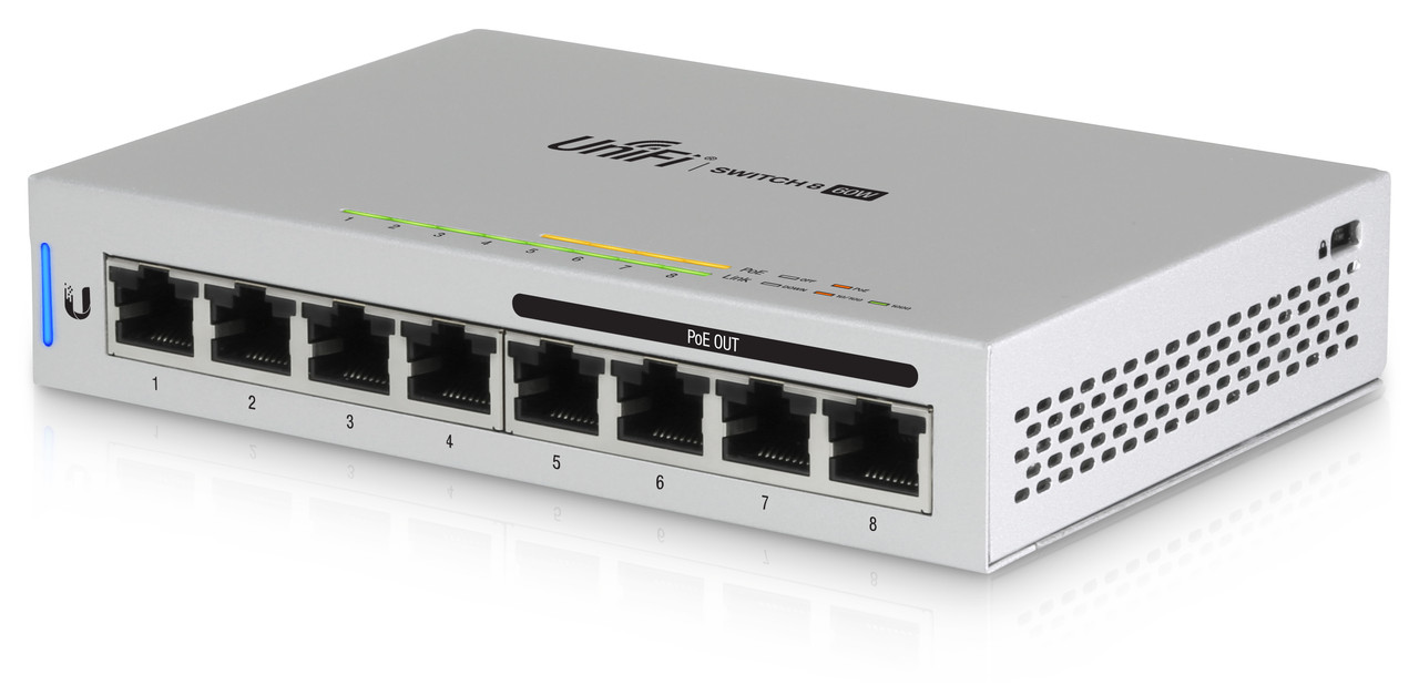 Коммутатор Ubiquiti UniFi Switch 8 60W управляемый UniFi 8 портов