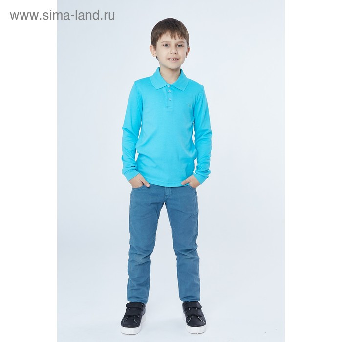 Рубашка-поло для мальчика, рост 146 см, цвет бирюзовый