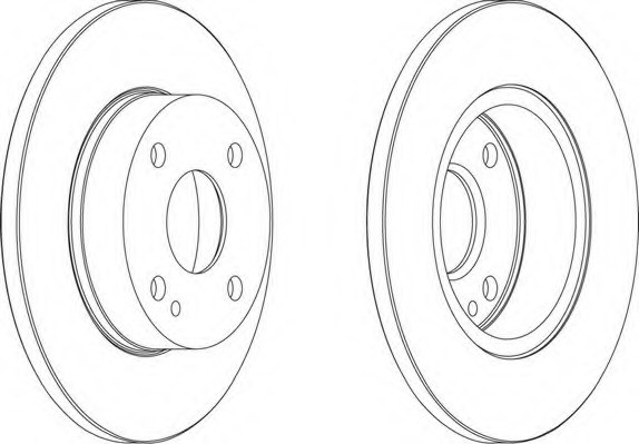 Тормозные диски Mazda 121 (90-96, передние, Optimal)