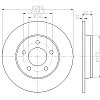 Тормозные диски Mazda 3 (03-..., задние, D280, Optimal)
