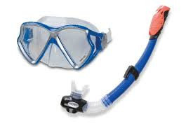 Набор для плавания 55960 Силиконовая маска и трубка с клапаном Intex «Pro-Series»