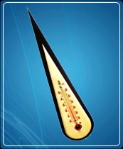 Термометр бытовой сувенирный "Капля" Д-9, исп.1 (0...+50) ц.д.1, основание-дерево - фото 1 - id-p5003278