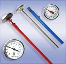 Термометр биметаллический игольчатый ТБИ-40, (-10...+110), L=250 мм, кл.точности 2,5, ц.д.2
