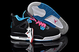 Кроссовки Air Jordan 4(IV) Retro Black Blue Pink (36-46)