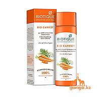Солнцезащитный лосьон для лица Био Морковь (40 SPF Sunscreen Bio Carrot BIOTIQUE), 120 мл.