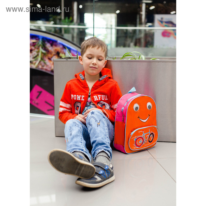 Рюкзак детский, отдел на молнии, 3 наружных кармана, цвет оранжевый