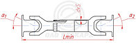 4320-2201010-03 Вал карданный заднего моста УРАЛ-4320 (4 отв.) L=821+92мм*