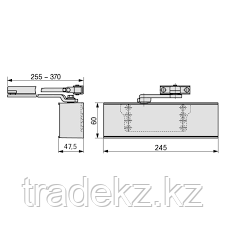 Доводчик дверной Dorma TS83 EN 7 (без рычага) серебро, фото 2