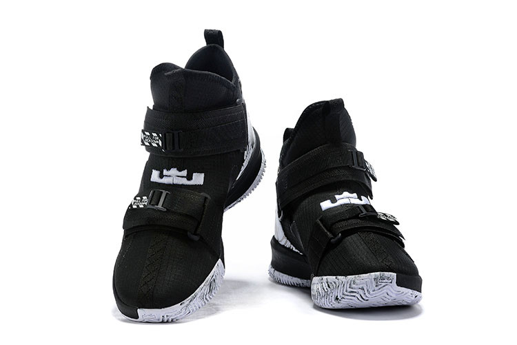 Баскетбольные кроссовки Nike LeBron Soldier 13 ( XIII ) "Black\White" From Lebron James - фото 3 - id-p65168888