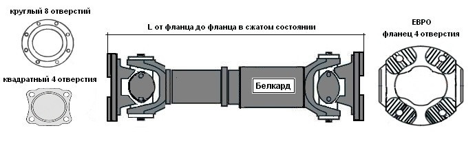 469Б-2201010-03 Вал карданный задний УАЗ-469 L=1007+54мм
