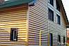 Металлосайдинг бревно Block House Блок хаус светлое дерево, фото 5