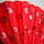 Веер текстильный с пайетками, красный, фото 3