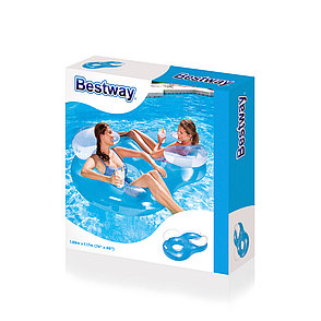 Надувной пляжный матрас двухместный 188х117 см Bestway 43009, фото 2