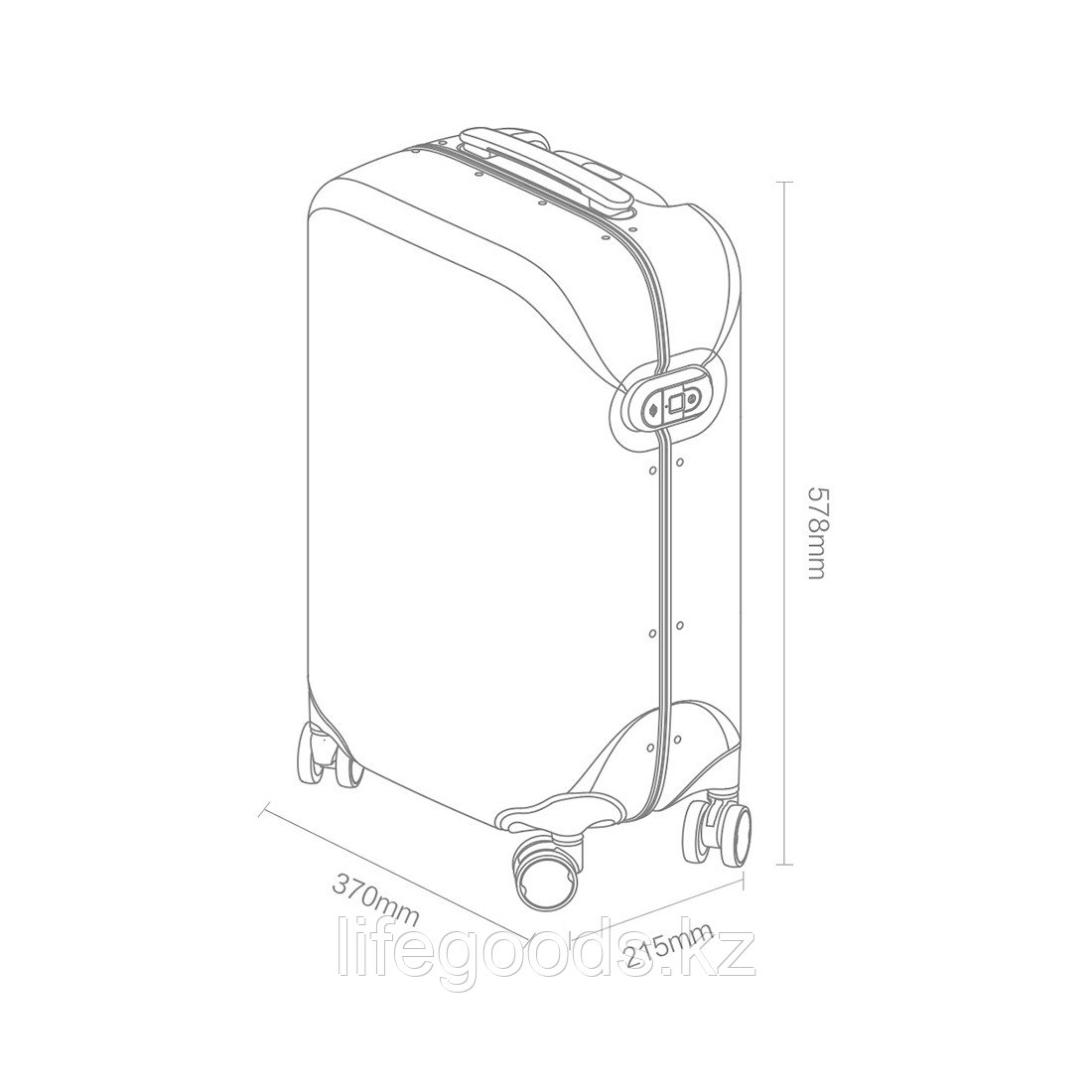 Чемодан Mi Trolley RunMi 90 PC Smart Suitcase 20 Черный - фото 3 - id-p65173265