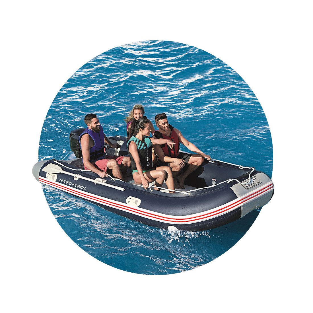 Лодка моторная надувная килевая Bestway Hydro-Force Sunsaille, Грузоподъемность: 780кг, Вместимость: 2 чел., К