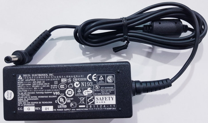 Зарядка для ноутбука Lenovo 20v-2а - 5х5-2,5мм, фото 2
