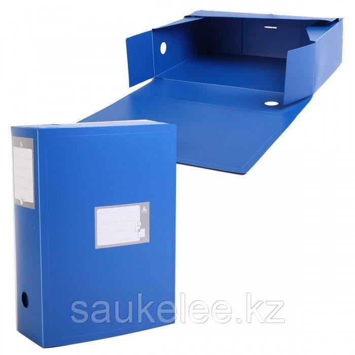 Папка короб архивный пластиковый 80 мм синий цвет - фото 1 - id-p65188723