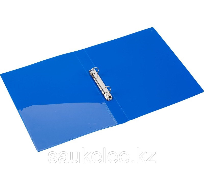Папка с двумя кольцами, карманом, синяя, 25 мм, 700 мкр. Lever File - фото 1 - id-p65188727