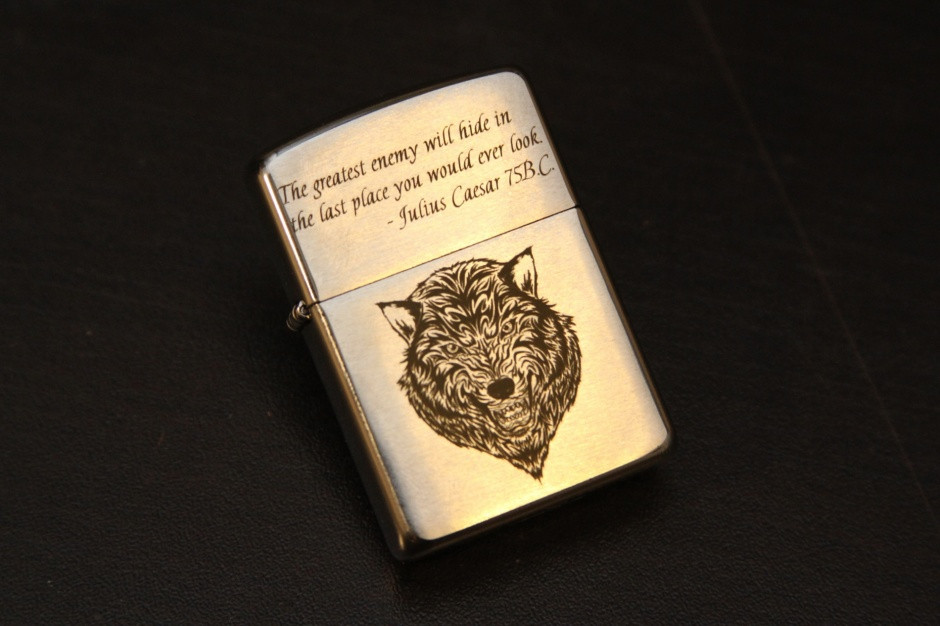 Гравировка на зажигалках Zippo