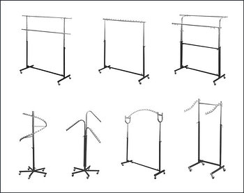 Вешало-стойки для одежды хром