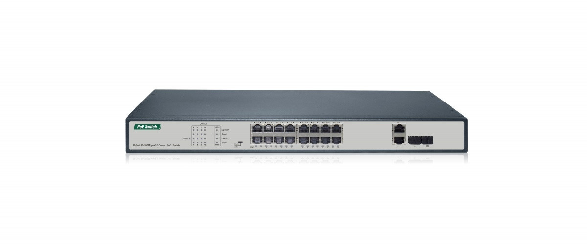 Коммутатор Panda 18-ти портовый PoE+ SWPU-FE1602GE.combo