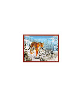 Картины по номерам Два тигра белый и рыжий 40*50 см