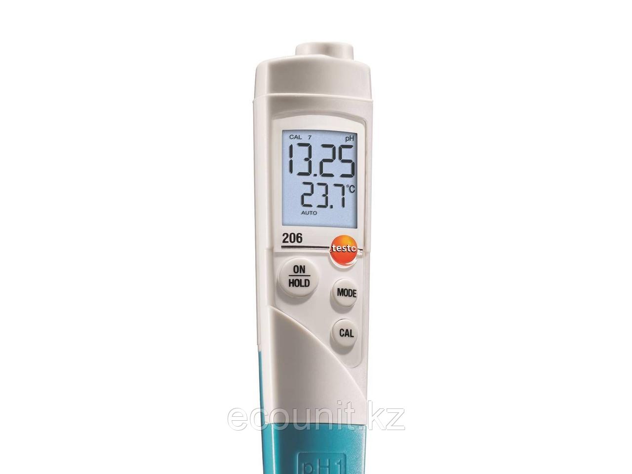 Testo pH метр Testo 206 pH1 в комплекте с кейсом и буферными растворами 0563 2065 - фото 2 - id-p65228828