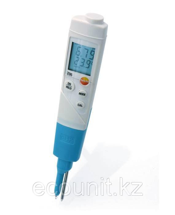 Testo pH метр Testo 206 pH2 с электродом для измерения в полутвердых средах 0563 2062 - фото 2 - id-p65228829