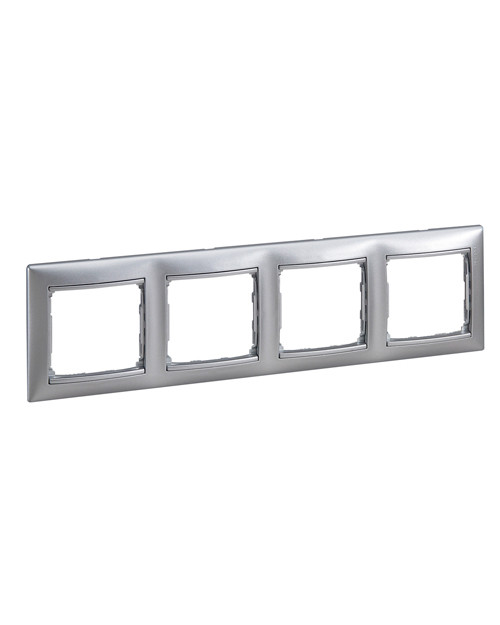 Рамка Legrand 770154 4п гор Алюминий Valena legrand-770154
