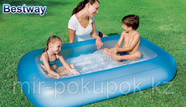 Детский надувной прямоугольный бассейн розовый, голубой Bestway 51115 - фото 3 - id-p65242395