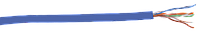 ITK Кабель связи витая пара U/UTP, кат.5E 4х2х24AWG solid, PVC, 305м, синий