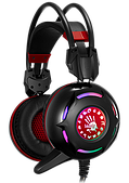 Наушники+микрофон игровые Bloody G300-Black+Red