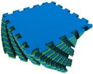 Мягкий пол универсальный 25*25 (см) сине-зеленый