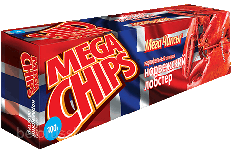 Чипсы-пластины MegaChips 100 норвежский лобстер