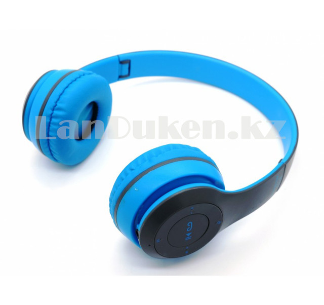 Беспроводные Стерео Bluetooth наушники P47 синие