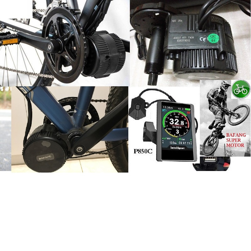 Эл. набор Bafang 8FUN BBSHD 48v 1000w с цветным дисплеем TFT-850C кареточный на велосипед.68 мм.