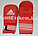 Перчатки для карате красные с белыми полосами на застежке, фото 4