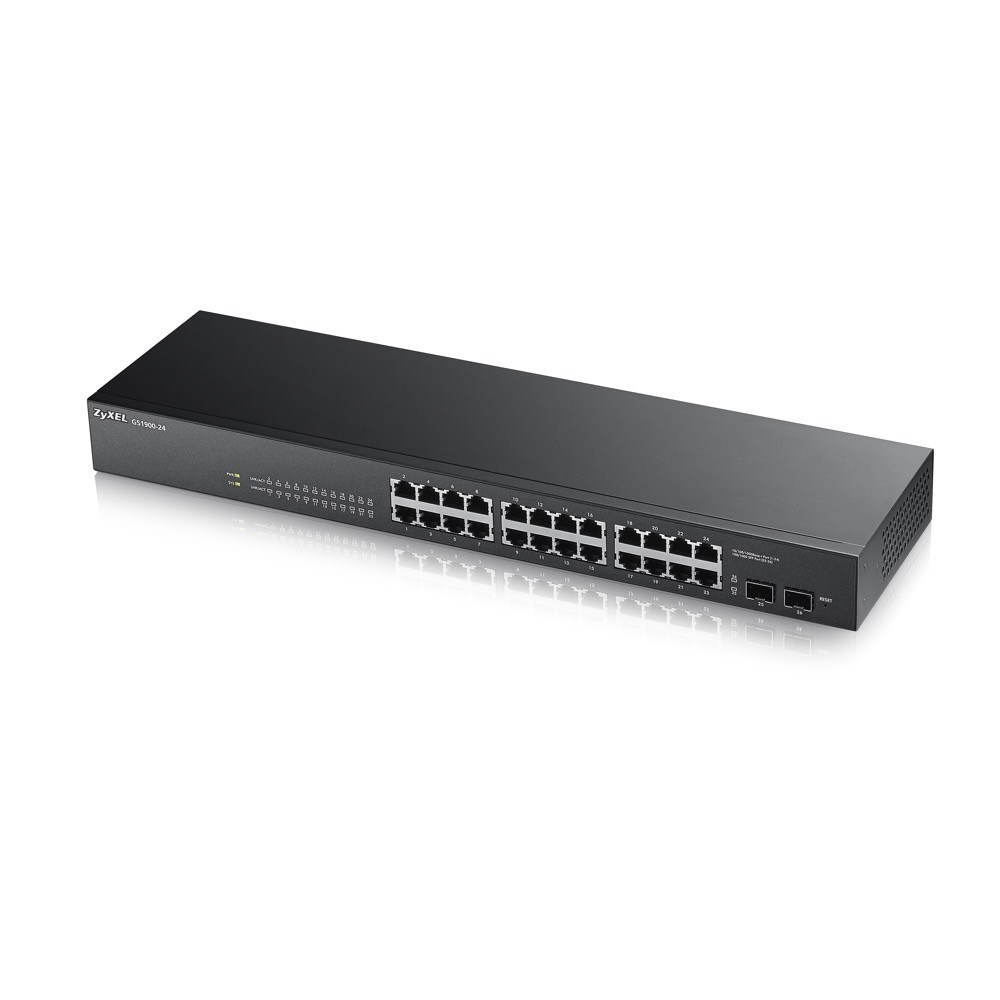 Zyxel GS1900-24 Smart коммутатор 24xGE, 2xSFP, бесшумный