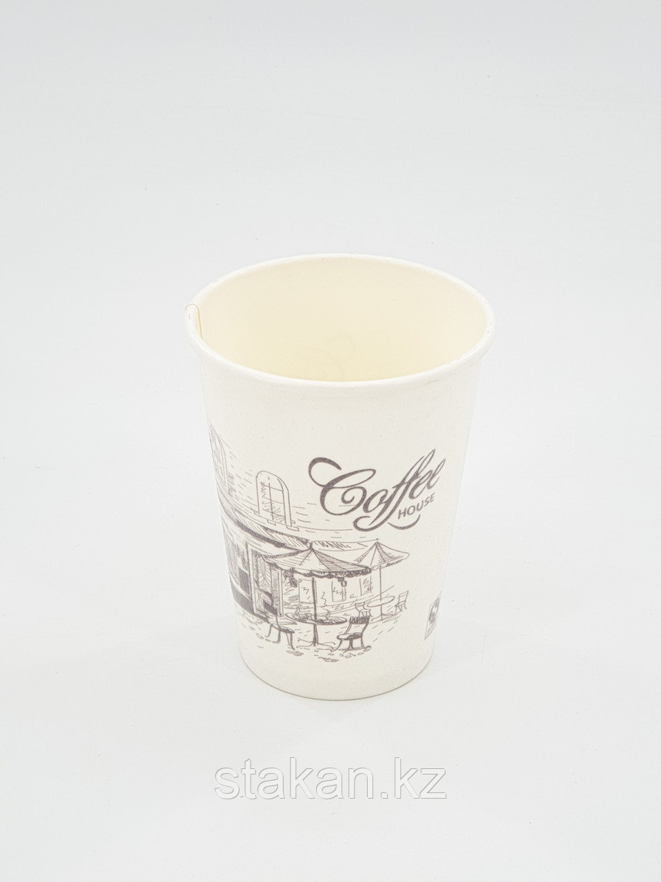 Бумажные стаканы (350мл, Coffee House, Белый, однослойный, матерчатый) НОВИНКА!!! - фото 3 - id-p50295483