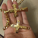 Кулон-крестик  "Крест позолота", фото 4