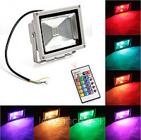 Прожектор светодиодный RGB 20W цветной, разноцветный, меняющий цвета