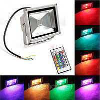 Прожектор светодиодный RGB 20W цветной, разноцветный, меняющий цвета