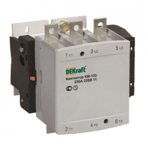 Контактор КМ-103 330А 1НО+1НЗ 380В (1) DEKraft NEW