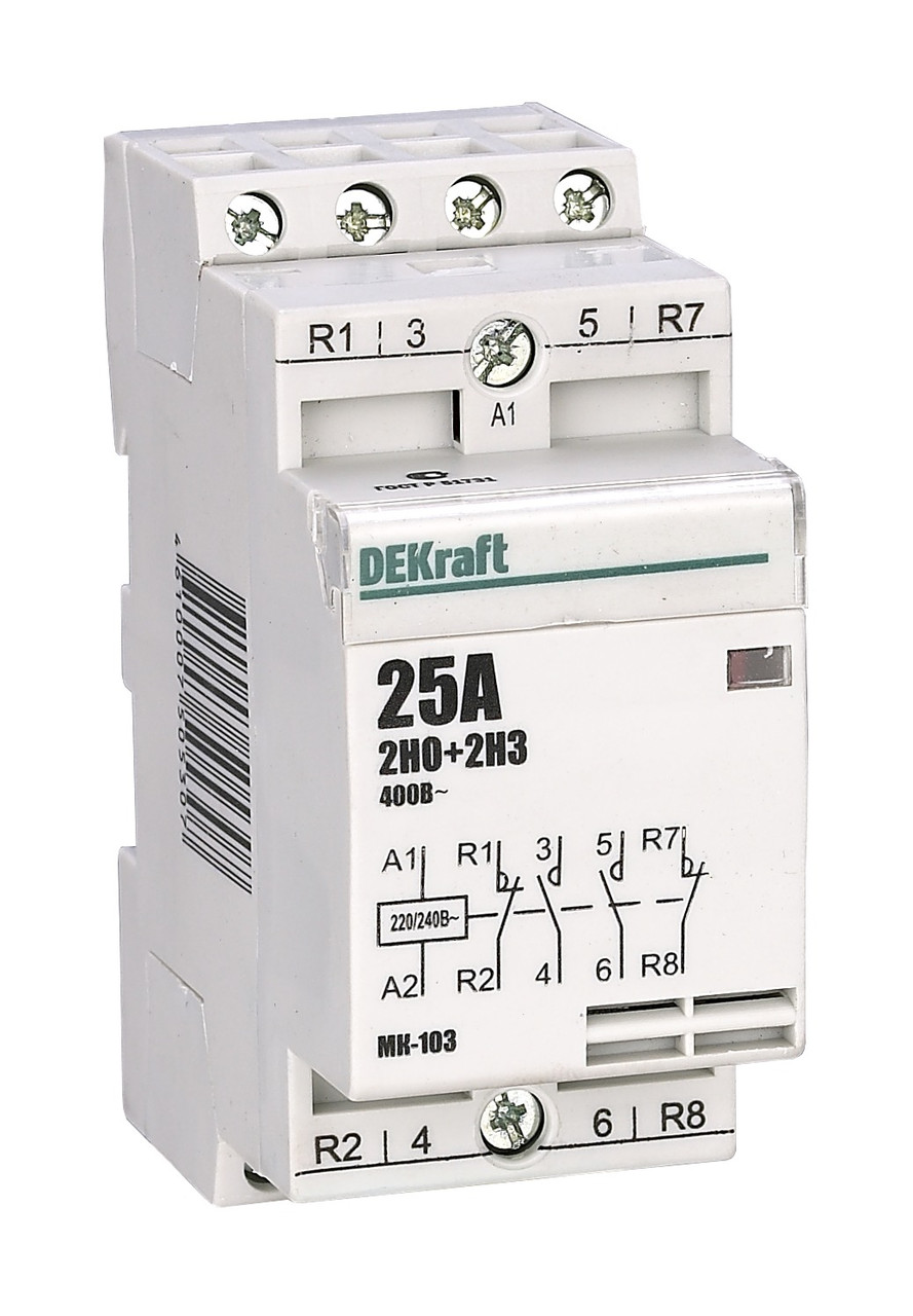 Контактор МК-103 2НО 20А 230В DEKraft