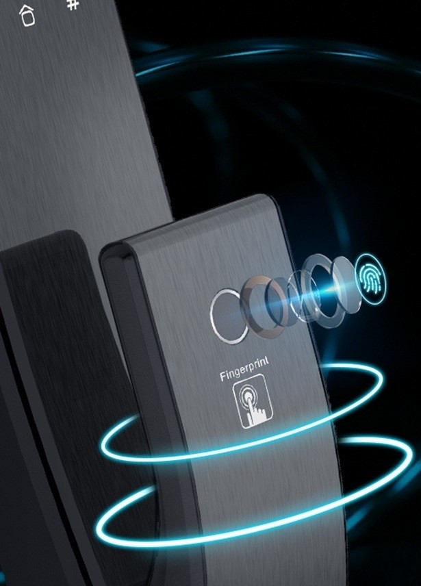 Врезной электронный биометрический кодовый замок Kaadas K9